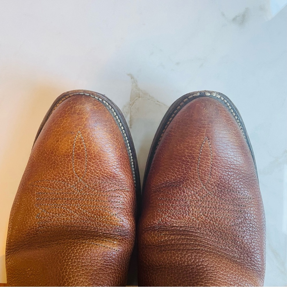 JUSTIN | Men's Buck Western Cowboy Boots 9.5D Unisex Rodeo Cowgirl Boho Made USA - Picture 7 of 8